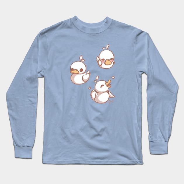 Happy Duckies Long Sleeve T-Shirt by Pudica